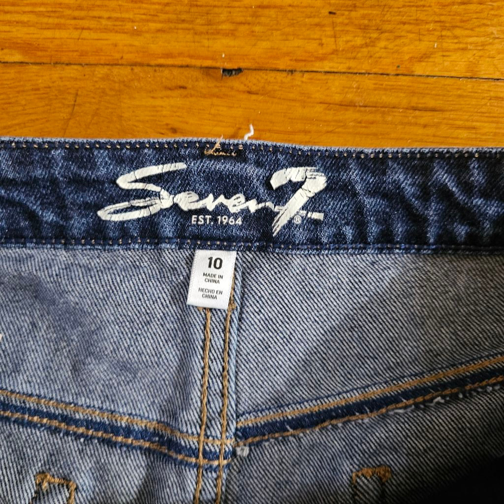 Seven7 Women Slim Straight Jeans Blue Size 10 - Picture 6 of 10